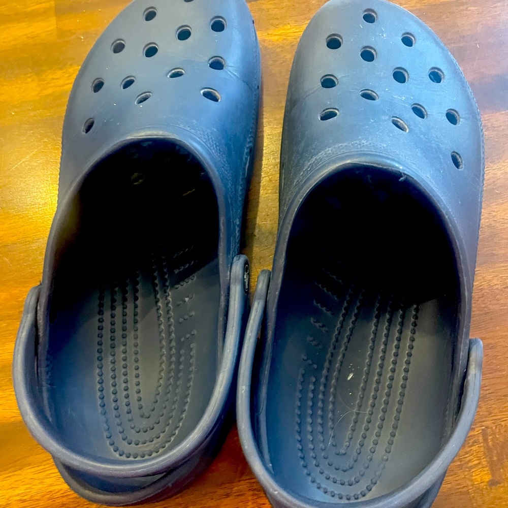 Navy men's crocs